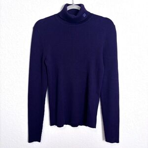 Lauren Ralph Lauren Deep Purple Turtleneck Sweater Women’s Medium Closet Staple